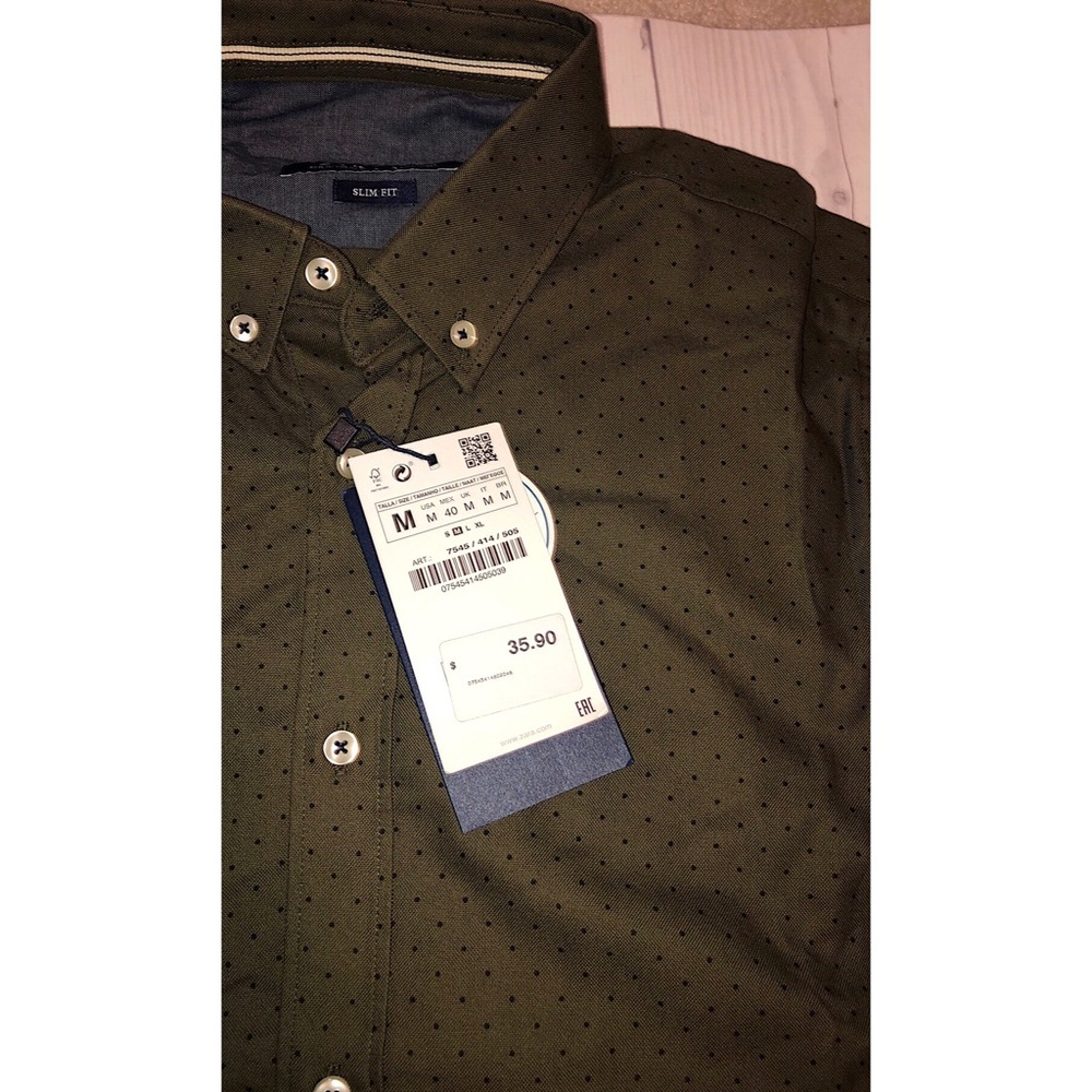 MENS: ZARA (slim fit) button up dress shirt